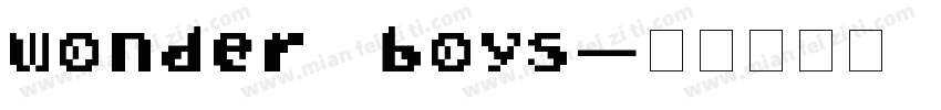 wonder boys字体转换